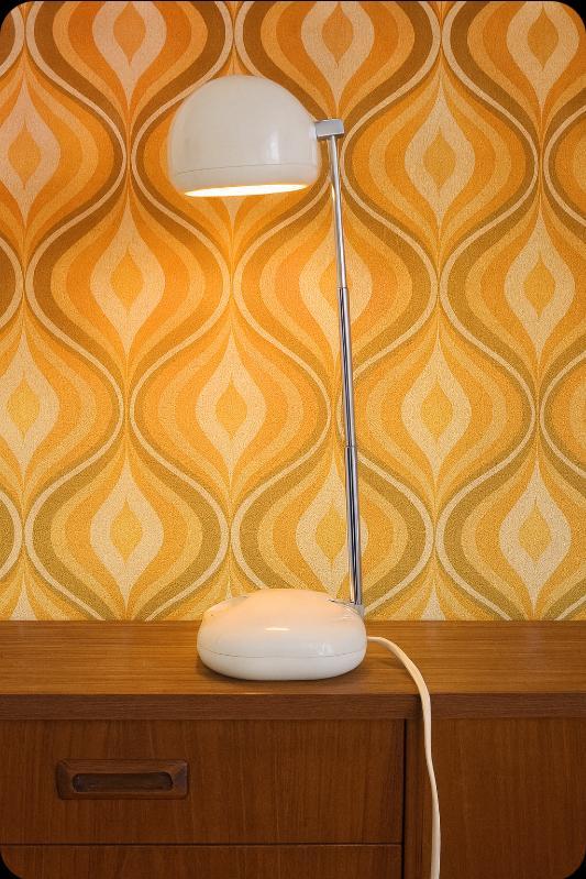 Hustadt Leuchten Telescoop Space Age 70s lamp, Huis en Inrichting, Lampen | Tafellampen, Zo goed als nieuw, Minder dan 50 cm, Kunststof