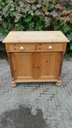 Oud grenen kastje gemerkt, Ophalen, Gebruikt, 50 tot 100 cm, Landelijk