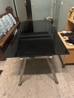 Verstelbaar bureau/tafel - Zwart glanzend blad, Huis en Inrichting, Tafels | Eettafels, Ophalen, Tot twee personen, 50 tot 100 cm