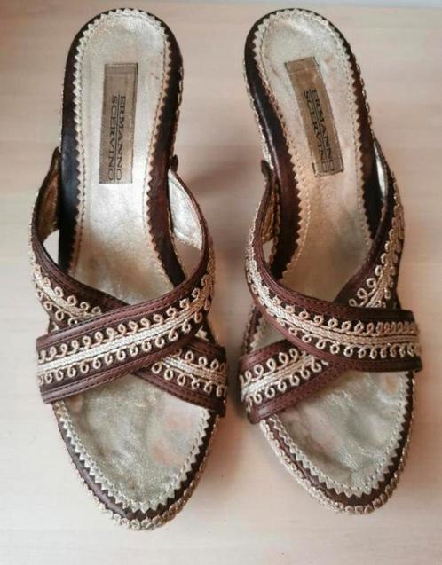 Ermanno scervino elegante sandaaltjes hoge hak 38 ww €980,-, Kleding | Dames, Schoenen, Zo goed als nieuw, Sandalen of Muiltjes