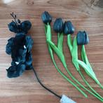 Zwarte kunstbloemen tulpen orchidee, Ophalen of Verzenden, Nieuw