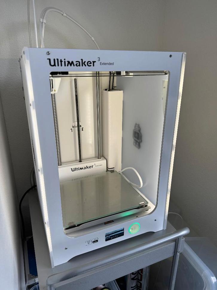 Ultimaker 3 Extended 3D Printer met extra’s en filamenten, Computers en Software, 3D Printers, Gebruikt, Ophalen of Verzenden