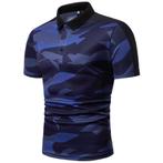Blauwe camouflage heren polo (shirt leger mannen), Verzenden, Nieuw, Blauw