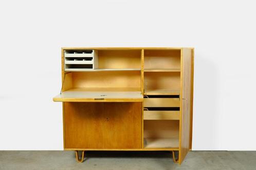 🟡 PASTOE / vintage berkenserie buffetkast – secretaire CB01, Huis en Inrichting, Kasten | Secretaires, Gebruikt, Ophalen of Verzenden