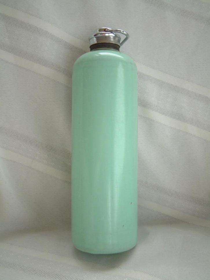 oude groene warm water kruik, Verzamelen, Overige Verzamelen, Ophalen of Verzenden