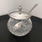 Vintage Stuart kristallen jam pot met EPNS lepel en deksel, Antiek en Kunst, Ophalen of Verzenden