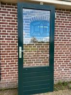 Nette hardhouten achterdeur 87,8x211,5cm., Doe-het-zelf en Verbouw, Deuren en Horren, Ophalen, 80 tot 100 cm, 200 tot 215 cm, Glas