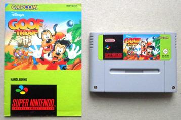 Disney's Goof Troop voor de Europese Super Nintendo + boekje beschikbaar voor biedingen