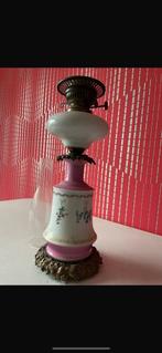 Vintage Opaline olielampen, de groene is elecktrisch, Antiek en Kunst, Ophalen of Verzenden