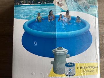 Zwembad/ pool diameter 3,60m met pomp 2 x gebruikt ZGAN! beschikbaar voor biedingen