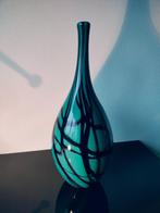 Murano Vaas Zwart Petrol Art Design 1990, Ophalen of Verzenden