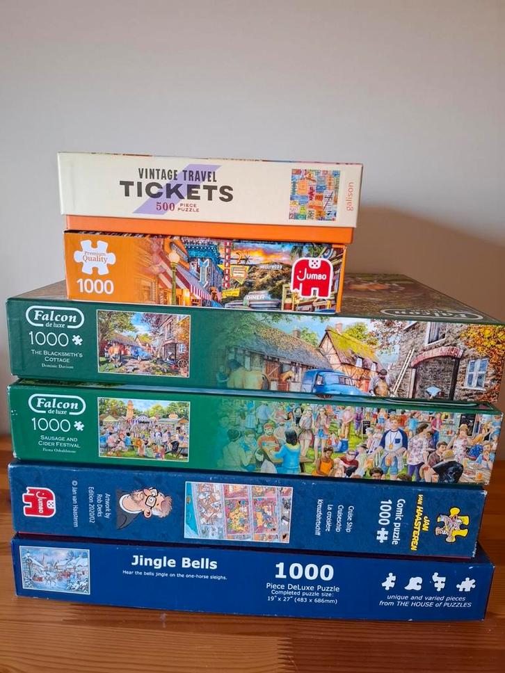 Puzzels falcon jumbo hop haasteren, Hobby en Vrije tijd, Denksport en Puzzels, Zo goed als nieuw, 500 t/m 1500 stukjes, Ophalen of Verzenden