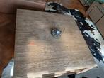Massief houten grote salontafel met houtnerf, Ophalen, Rechthoekig, Minder dan 50 cm