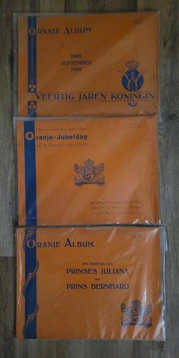 3x oranje album  - Jubeldag Huwlijk jubileum beschikbaar voor biedingen