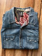 Rude Riders spijker overhemd maat L/XL, Kleding | Heren, Overhemden, Ophalen of Verzenden, Zo goed als nieuw, Blauw, Halswijdte 43/44 (XL)