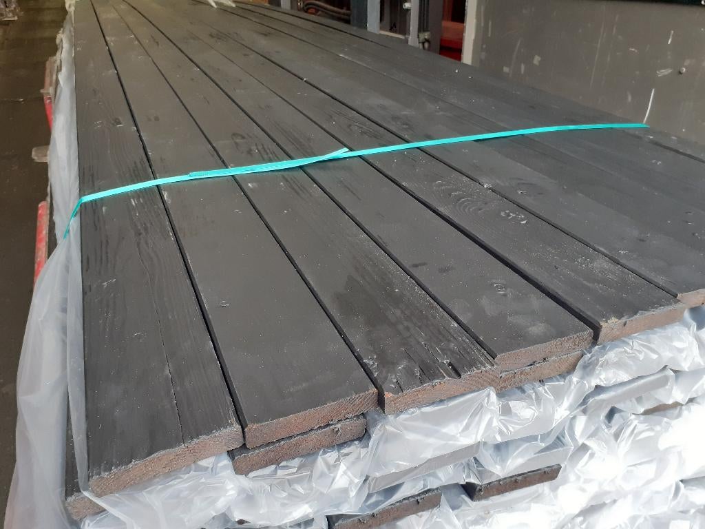 Partij 850m2  Thermowood Vuren open gevelbekleding L 480cm, Ophalen of Verzenden, 250 cm of meer, Planken