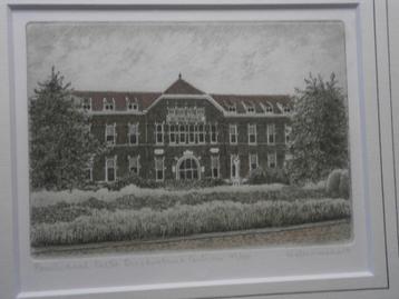 DELTA, PSCHYCHIATRISCHE Kliniek Poortugaal,Ets van VELDHORST beschikbaar voor biedingen