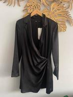 Zara Satin Black Dress, Kleding | Dames, Jurken, Maat 38/40 (M), Nieuw, Ophalen of Verzenden, Boven de knie