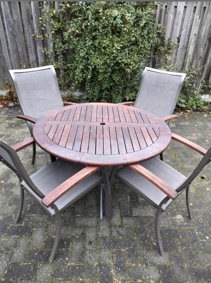 Bellagio tuinset, Tuin en Terras, Tuinsets en Loungesets, Zo goed als nieuw, Tuinset, Teakhout, 4 zitplaatsen, Eettafel, Ophalen