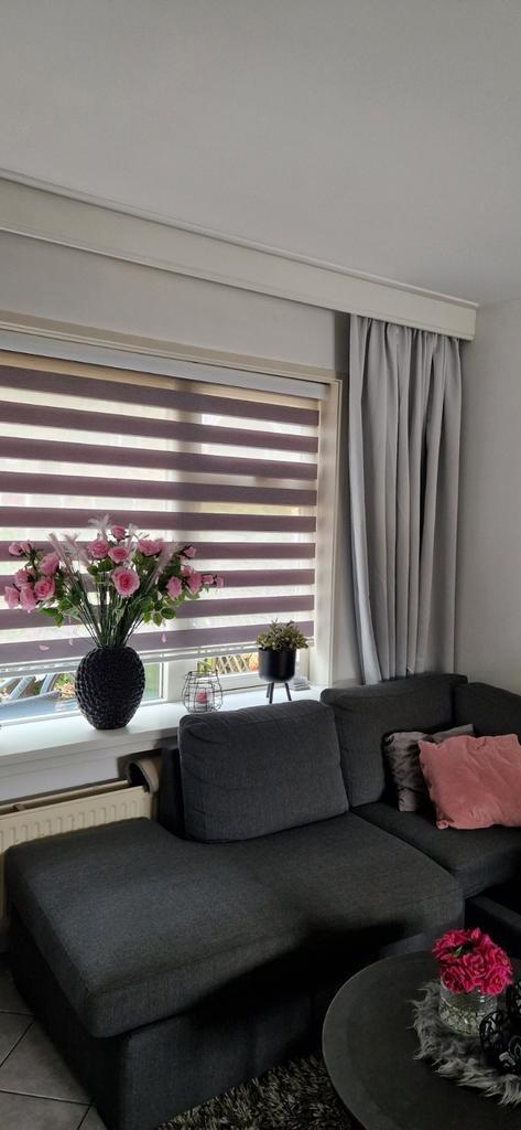 Lichtgrijze overgordijnen, Huis en Inrichting, Stoffering | Gordijnen en Lamellen, Gebruikt, 200 cm of meer, Ophalen of Verzenden