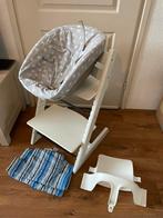 🩵 Witte Stokke Tripp Trapp Newborn Babyset Kinderstoel, Ophalen, Gebruikt, Meegroeistoel