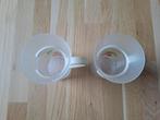 Set van 2 leuke vintage theeglazen, Glas of Glazen, Gebruikt, Ophalen of Verzenden, Glas