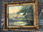 Schilderij met koeien en water, Antiek en Kunst, Kunst | Schilderijen | Klassiek, Ophalen