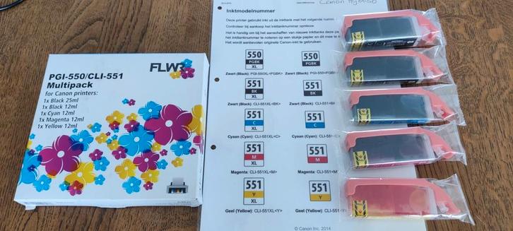 Cartridges voor Canon MG 6650, Computers en Software, Printerbenodigdheden, Nieuw, Ophalen of Verzenden