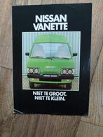 Nissan Vanette brochure ca 1980, Gelezen, Nissan, Ophalen of Verzenden, Nissan