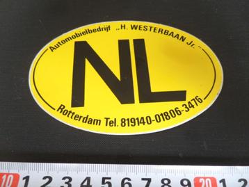 sticker Bumpersticker NL Rotterdam H. WESTERBAAN Jr. Automob beschikbaar voor biedingen
