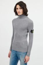 Stone Island 100% Wol Rib Turtleneck kol trui L Grijs, Maat 52/54 (L), Verzenden, Grijs, Stone Island