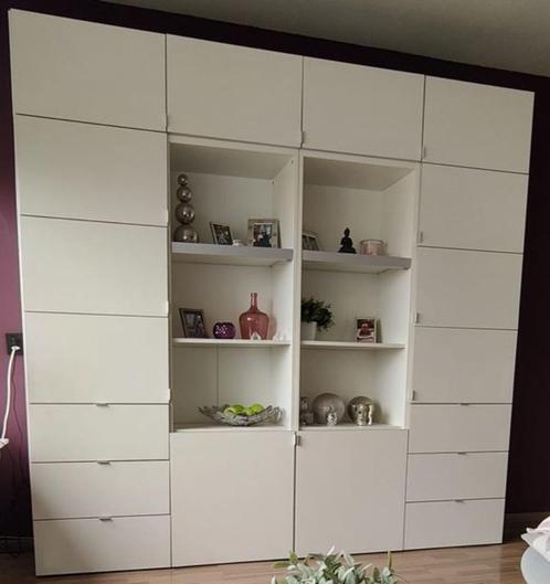 Besta kast | hoogglans wit | 240x202x36, Huis en Inrichting, Kasten | Wandmeubels, Gebruikt, 200 cm of meer, 200 tot 250 cm, 25 tot 50 cm