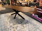 Eettafel Organisch 250x110 Bruin mangohout Nu voor €549,-, 100 tot 150 cm, Ophalen of Verzenden, Mwonenenslapen@ziggo.nl, Metaal