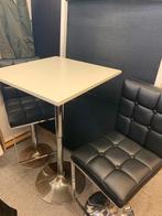 Statafel met 2 stoelen, Huis en Inrichting, Tafels | Statafels, Ophalen, In hoogte verstelbaar, Zo goed als nieuw