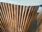 Salontafel groot travertin organische vorm japandi 83x72, Huis en Inrichting, Ophalen, 50 tot 100 cm, Nieuw, 50 tot 100 cm