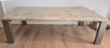 Massief marmeren salon tafel in zeer goede staat!  beschikbaar voor biedingen