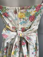 B215 CHARLOTTE RUSSE: jurk  jurkje Maat S=36 blauw wit roze, Charlotte Russe, Knielengte, Ophalen of Verzenden, Wit