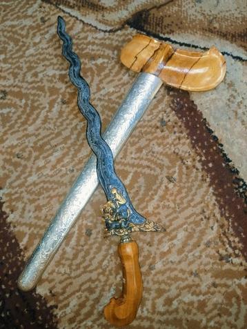 Antieke Keris Ganesha 13 Luk Kinatah Goud Beras Wutah SVE27 beschikbaar voor biedingen