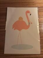 Poster met flamingo van Huusje, Ophalen of Verzenden, Nieuw, Wanddecoratie