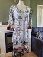 K-Design K design blauwe crème oranje jurk L gratis verz, Kleding | Dames, Jurken, K-design, Maat 42/44 (L), Zo goed als nieuw