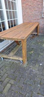 Tuintafel 2.10 lang, 0.90 breed, Tuin en Terras, Tuintafels, Ophalen, Gebruikt, Rechthoekig, Hout