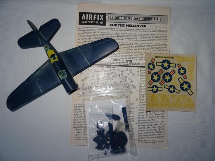 Curtiss Helldiver SB2c Merk Curtiss - Airfix, Hobby en Vrije tijd, Modelbouw | Vliegtuigen en Helikopters, Vliegtuig, 1:72 tot 1:144