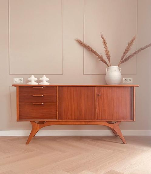 ~ Vintage retro dressoir lowboard kast Deens teak jaren ‘60, Huis en Inrichting, Kasten | Dressoirs, 25 tot 50 cm, Ophalen