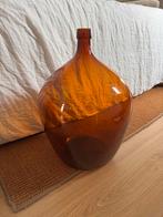 Mooie Glasgeblazen Bruine Vaas/Kruik, Ophalen, Overige kleuren, Minder dan 50 cm, Glas