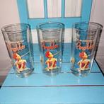Glazen met De avonturen van Pinokkio 3 stuks, Huis en Inrichting, Ophalen, Glas of Glazen, Overige stijlen, Glas