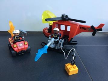 Lego Duplo Brandweer Set met Helikopter & Auto beschikbaar voor biedingen