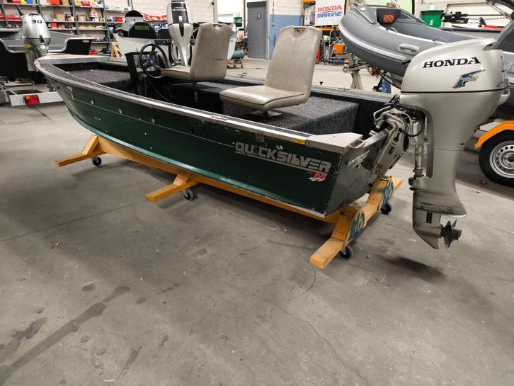 Quicksilver 420SL met Honda 20 pk, Watersport en Boten, Vis- en Consoleboten, Gebruikt, 10 tot 30 pk, 3 tot 6 meter, Benzine, Buitenboordmotor