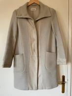 Turnover: leuke wollen jas met leer. Maat 36, Maat 36 (S), Grijs, Gedragen, Turnover