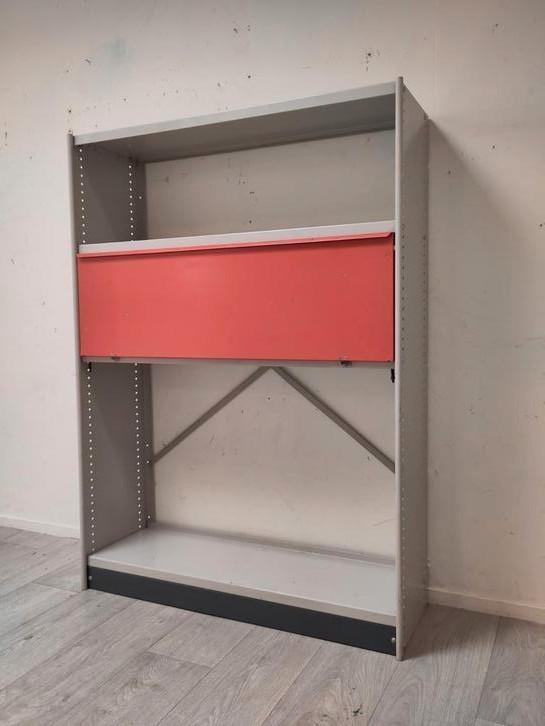 Vintage bureau metaal kast Stabilux design Friso Kramer, Huis en Inrichting, Bureaus, Gebruikt, Bureau, Ophalen