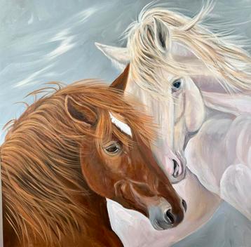 Paardenschilderij uit eigen atelier beschikbaar voor biedingen
